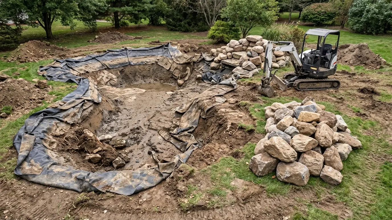 Pond Renovation and Rebuild in Nashville and Middle Tennessee