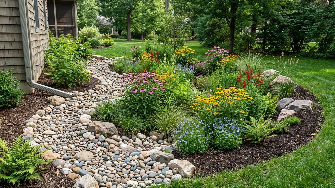 Rain Garden and Drainage Features in Nashville and Middle Tennessee