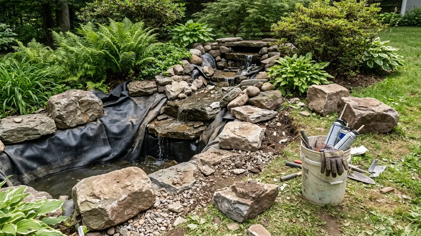 Waterfall Repair and Rebuild in Nashville and Middle Tennessee